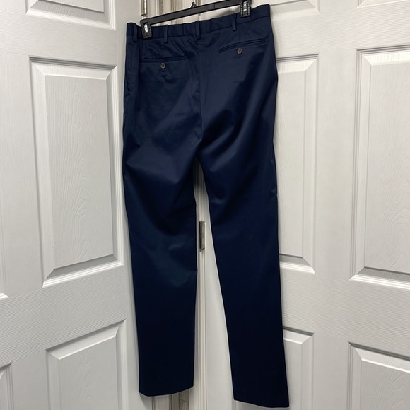 Land’s End Men’s Tailored Fit Navy Blue Chino Pants - Picture 2 of 12